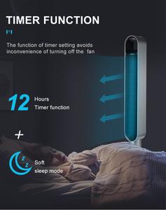 <span class=keywords><strong>Ventilateur</strong></span> tour portable intelligent à circulation d'air numérique, sans pales, silencieux, en plastique, pour la maison, avec Wi-Fi et haut-parleur intégré - Product Image 3