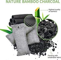 Lot de 12 sacs purificateurs d'air en bambou, charbon actif, absorbant les odeurs, désodorisant pour chaussures, écologique, jetable (6x50g & 6x150g)