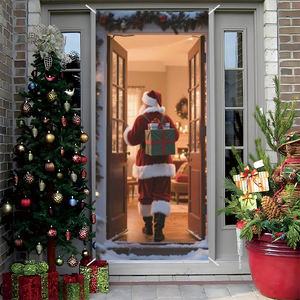 Custom Logo Hang Brief Banners Vrolijk Kerst Garagedeur Banner Cover Voor Feest Decoraties - Product Image 4