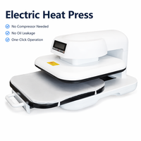 Presse à chaleur électrique 38x38cm, pression automatique, pas de compresseur nécessaire, machine de transfert thermique à plat 15x15 pouces pour la sublimation sur t-shirts