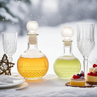 Carafe à vin en verre transparent Ru Star Luxury 250ml/500ml/1000ml avec bouchon en verre hermétique pour vin, spiritueux, décoration de bar à domicile