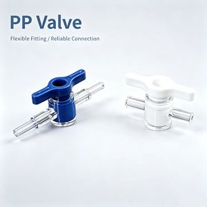 Flexible Transparent Barb Control High Temperature Plastic Acid-proof On-off Fittings for Laboratory Water Flow Regulation - Product Image 6
