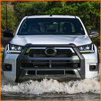 Dernier design pour Toyota Hilux 2015-2019, ensemble de phares à lentille de projecteur LED double, haute luminosité, remplacement de phares.