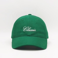 Gorra Verde de 6 Paneles Personalizable con Bordado, Correa de Cuero Ajustable, MOQ Bajo, Gorra de Algodón para Hombre