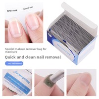 Kit de Nettoyage Authentique Miaoqian pour Nail Art – 200 Tampons Dissolvants pour Vernis à Ongles et Gel UV, Auto-adhésifs, Emballés Individuellement