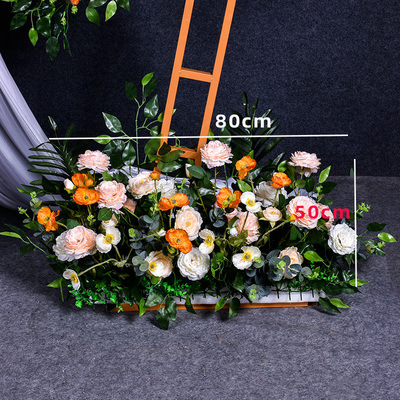 Red/orange/blue base flowers