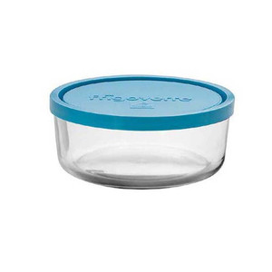 Frigoverre Glass Airtight <b>Container</b> Ø 15 cm H 6.5 cm, with Airtight Lid - Product Image 1