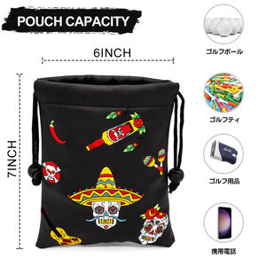 Pochette de golf en cuir de haute qualité pour objets de valeur, sac de golf par sublimation, porte-balles coloré, pochette personnalisée en cuir pour objets de valeur de golf - Product Image 2
