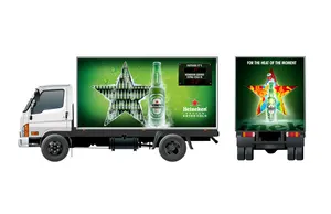 Layar luar ruangan led iklan truk seluler dijual p6 p8 truk van mobil trailer led papan iklan