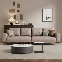 Italienisches Hochwertiges Luxus-Designer Wohnzimmer-Möbelset, Modernes Echtleder-Sofa-Set