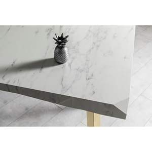 Juego de Comedor Moderno y Duradero de 6 Piezas con Sillas de Respaldo Sólido, Estructura de Madera y Metal para Muebles del Hogar - Product Image 3