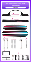 Kit d'éclairage d'ambiance pour voiture Volkswagen CC 2013-2018, bande LED 64 couleurs, kit d'amélioration de l'atmosphère intérieure dynamique/galaxie