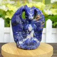 Pierre de cristal de guérison en gros, 7-8 cm, dragon volant sculpté, artisanat multi-matériaux, artisanat artisanal pour cadeau, décoration