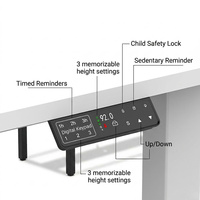 Escritorio Elevable Eléctrico de Alta Resistencia con Cuatro Patas, Ajustable en Altura, para Trabajar Sentado o De Pie, Escritorio Grande para Computadora, Ideal para Salas de Reuniones