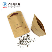 Emballages de thé personnalisés imprimés, sachets en papier kraft avec fermeture à glissière pour poudre d'épices