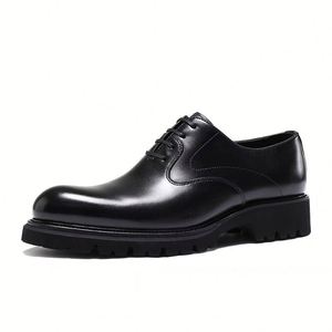 High Quality Genuine Leather Square <b>Toe</b> Lace-Up Autumn Men's Social Dance Shoes - Product Image 1