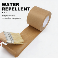 Ruban adhésif kraft noir personnalisé avec logo imprimé, résistant à l'eau, renforcé, en acrylique thermofusible, activé par l'eau, pour carton
