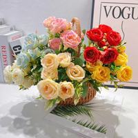 Künstliche Pfingstrose Bouquet Seide Rose Blumen Bündel für Hochzeits dekoration Blume Mittelstücke