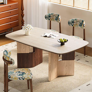 <span class=keywords><strong>Tavolo</strong></span> da Pranzo in Stile Medievale in Pietra Gialla, Set da Pranzo in <span class=keywords><strong>Legno</strong></span> di Design per Uso Domestico, <span class=keywords><strong>Tavolo</strong></span> da 6 Posti Colore <span class=keywords><strong>Noce</strong></span> - Product Image 2