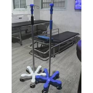 ขาตั้งน้ำเกลือแบบเคลื่อนย้ายได้สำหรับโรงพยาบาล ทำจากสแตนเลสเสริมความแข็งแรงและหนาพิเศษ พร้อมวัสดุ ABS สำหรับการแพทย์ แบบตั้งพื้น - Product Image 5