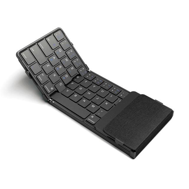 Foldable Keyboard Tri-Folding Wireless Keyboard With Touchpad Mouse Rechargeable Mini Keyboard for Windows Phone PC Table
