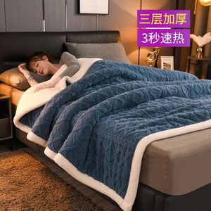 Thick winter coral lamb fleece blanket, bedroom blanket, quilt, nap blanket, <b>sofa</b> blanket, <b>air</b> conditioner fleece blanket, bed - Product Image 5