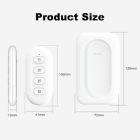Interruptor Inteligente Inalámbrico Tuya Zigbee 3.0 de 4 Botones Magnéticos con 12 Escenas, Alimentado por Batería, para Uso en Hogar, Hotel y Bar, Material de PC