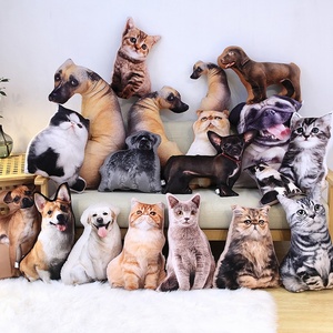 Simulazione su misura gatto peluche cane peluche peluche peluche bambola Corgi <span class=keywords><strong>Chihuahua</strong></span> cuscino per divano per ragazzi ragazze giocattolo morbido regalo - Product Image 1