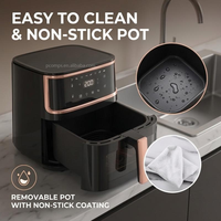 Hete Aanbieding 9L Vierkante Airfryer Oven Zonder Olie en Minder Vet Oververhitting Bescherming Anti-aanbaklaag Digitaal Venster Feestelijke Airfryer