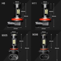 Phares antibrouillard de voiture Led 12V 6000K, H8 H11 HB3 HB4 9005 9006 H11 H8 H7, 2 pièces, nouvel arrivage
