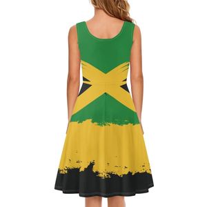 Custom Women Clothing Basic Summer Casual Dresses Elegant Vintage <strong>Jamaican</strong> Flag Design Pocket Short Tank <strong>Top</strong> Sexy A-Line Dresses - Product Image 3