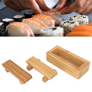 Boîte à <span class=keywords><strong>sushi</strong></span> en bambou, moule à <span class=keywords><strong>sushi</strong></span> rectangulaire, moule à rouleaux de riz portable avec pièces amovibles - Product Image 5