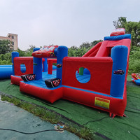 Location de parc d'attractions extérieur Jump Kids Jumpers Combo avec toboggan Jumping Castle Bounce House Car Theme Bouncer Slide gonflable