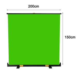 200cmx150cm UEGOGO पोर्टेबल फोटोग्राफी बैकड्रॉप मलमल फोटो हरा बैकग्राउंड रिट्रैक्टेबल स्टैंड के साथ
