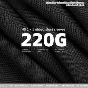 Camiseta Americana de Verano <span class=keywords><strong>2024</strong></span> para Mujer, Retro, Ajustada, Estilo Chica Sexy, Color de Contraste, Tres Franjas, Manga Corta, Corte Entallado - Product Image 4