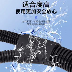 Plastic Corrugated Pipe Tee Connector Y Type Split Connector For Automotive Wiring <b>Harness</b> <b>Black</b> Threaded Connection AD7 AD34.5 - Product Image 1
