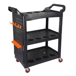 Chariot de detailing automobile à 3 niveaux sur roulettes, personnalisable OEM/OBM, pour <span class=keywords><strong>garage</strong></span>, atelier et atelier de réparation - Product Image 5