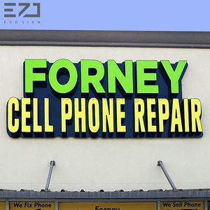 Ezd Tùy Chỉnh Sửa Chữa & Bán Sửa Chữa Điện Thoại Cửa Hàng Phía Trước Dẫn Thư Kênh 3D Frontlit Chiếu Sáng Cửa Hàng Dấu Hiệu Cho Điện Thoại - Product Image 2