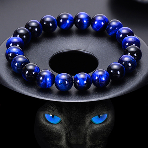 Bracelet Œil de Tigre Bleu Naturel Effet Éclair, Vente Chaude, Qualité Supérieure, Vente Directe Fabricant - Product Image 2