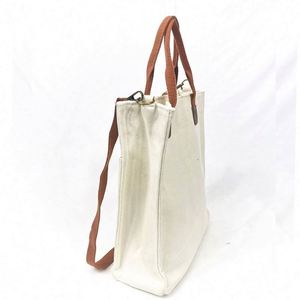 Sac fourre-tout en toile robuste de 16 oz, option lot de deux, sac à bandoulière, sac de shopping en toile, sacs à main pour femmes - Product Image 3