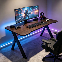 Table de travail pour ordinateur de bureau à domicile en bois massif personnalisée, bureau moderne pour jeux vidéo, bureau de jeu
