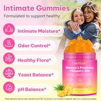 OneBtanicl Global Stock Wanita Antioksidan Penyeimbang pH Probiotik+Slippery Elm Gummies Pengontrol Bau Flora Vagina Herbal Dewasa