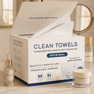 Serviette jetable 100% Lyocell <span class=keywords><strong>pour</strong></span> peaux sensibles, non tissée, séchage rapide, <span class=keywords><strong>pour</strong></span> le maquillage, biodégradable, lavable, réutilisable, serviette jetable - Product Image 1