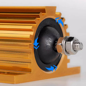 Résistance en ciment bobinée haute puissance à boîtier en aluminium doré 100W 1R/1.5/2/3/5/20/50/100/1K <span class=keywords><strong>Ohm</strong></span> - Product Image 3