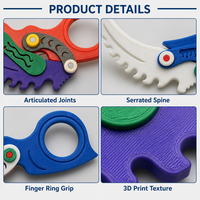Couteau Karambit pliable en PLA imprimé en 3D personnalisé, lame unique transformable, mini jouet anti-stress pour les 14 ans et plus Oddcraft