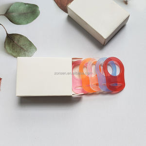 Adaptador de chupete de silicona suave masticable para bebé, accesorios de cadena de <span class=keywords><strong>mordedor</strong></span>, anillo <span class=keywords><strong>MAM</strong></span> de silicona, embalaje personalizado, 5 unidades/caja - Product Image 1