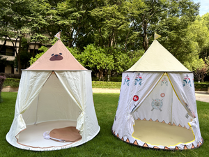 Miel Infantile Coton Tissu Camping En Plein Air <span class=keywords><strong>Tente</strong></span> avec Rideau Enfants <span class=keywords><strong>Tente</strong></span> Intérieur Yourte Indien <span class=keywords><strong>Tipi</strong></span> Pop Up Playhouse pour Bébé - Product Image 5