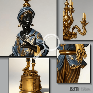 섹시한 여성 인물과 사용자 정의 하이 퀄리티 현대 금속 공예 램프 실내 청동 조각 토치 동상 - Product Image 2