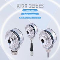 Encodeur sans contact KJ50, résolution 12 bits, protection IP65, montage sur plaque à ressort, parallèle, simple tour, DC5V/8-30V