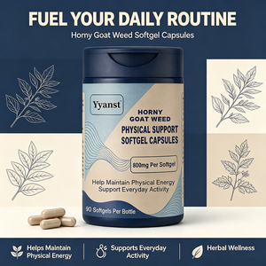 Complément Herbal Naturel Horny Goat Weed en Gélules Molles 800mg 90ct pour Soutenir l'Énergie Physique et l'Activité Quotidienne des Hommes, Marque Privée OEM - Product Image 4